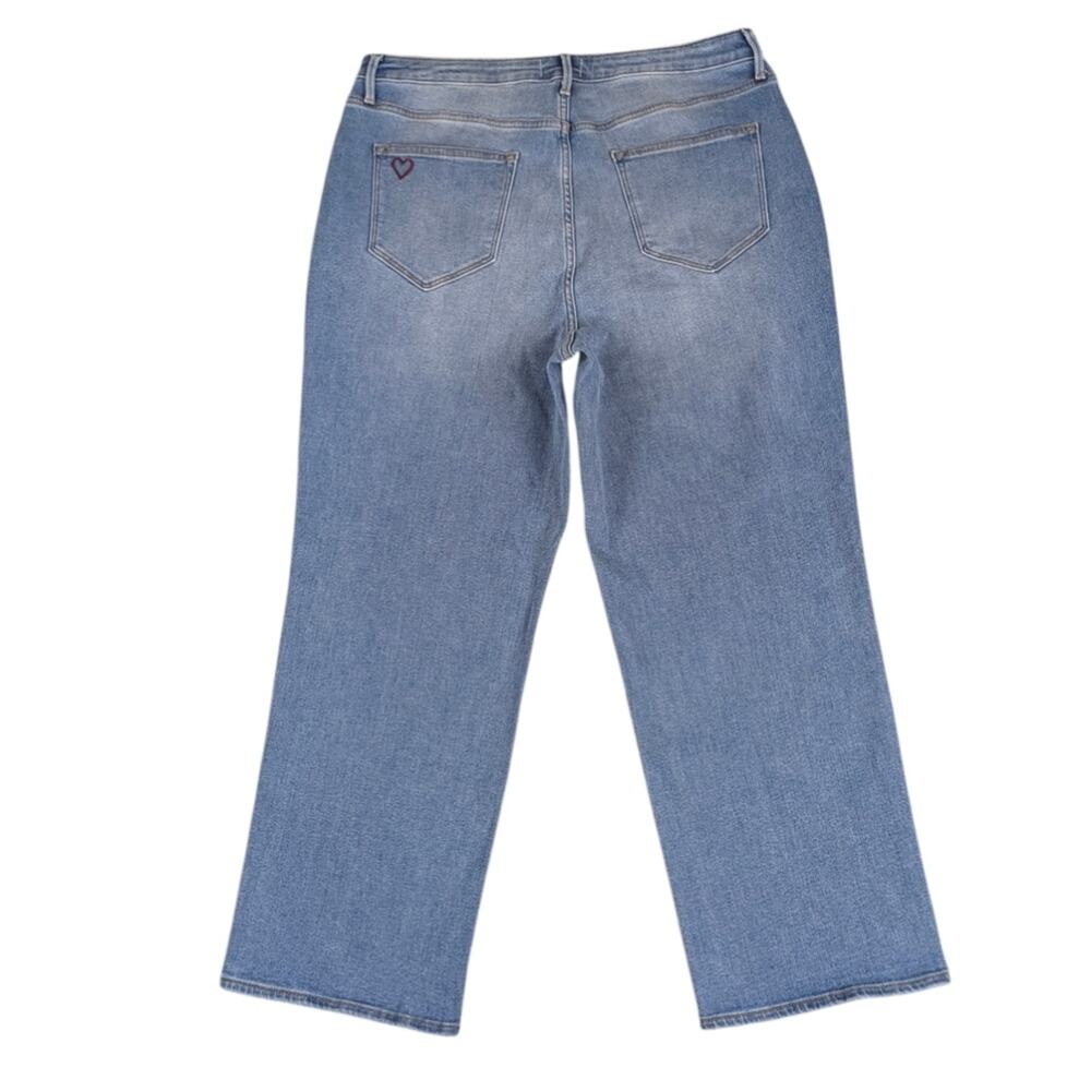Driftwood Jordie Straight Leg Love Notes Embroidered Jeans Boho Size 16 J1816 - Picture 6 of 11